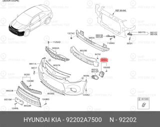 Запчасть HYUNDAI 92202A7500