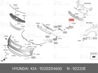 Запчасть HYUNDAI 92202D4600
