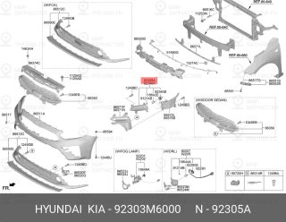 Запчасть HYUNDAI 92303M6000