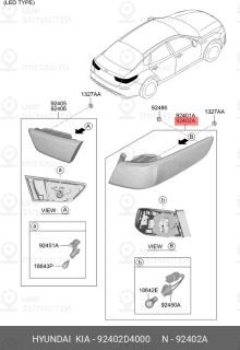 Запчасть HYUNDAI 92402D4000