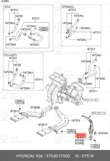 Запчасть HYUNDAI 975401F000