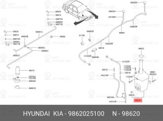 Запчасть HYUNDAI 9862025100