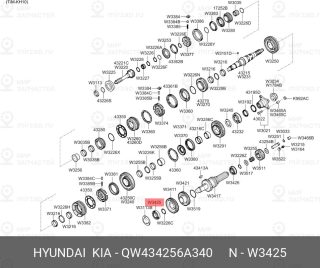 Запчасть HYUNDAI QW434256A340