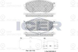 Запчасть ICER 182244