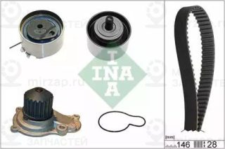 Ремень Грм [146 Зуб., 28Mm] + 2 Ролика + Помпа INA 530064130