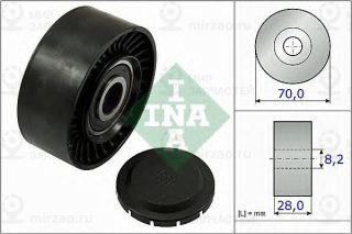 Паразитный / ведущий ролик поликлинового ремня INA 532046810