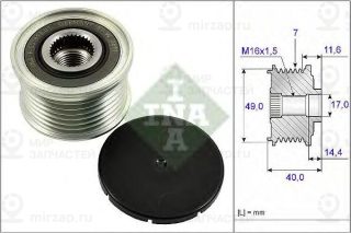 Шкив Генератора Bmw X5 E70 3.0 Si 07> INA 535025410