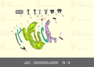 Запчасть JAC 2803300U3400