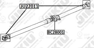 Подшип.подвесной Honda Cr-V I 95-01 Jikiu BC28001