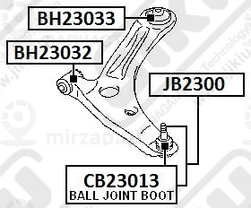 С-Б.пер.рычага Mitsubishi Lancer Cs 2000-2009 Задний Jikiu BH23033