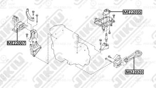 Опора Двигат.nissan Primera P12 2001-2007 Jikiu ME22035