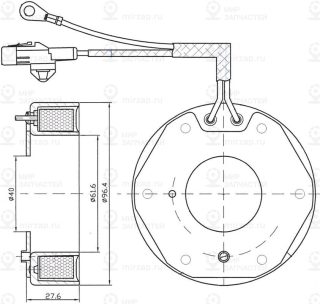 Катушка, электромагнитная муфта (компрессор) LUZAR LMCC1901