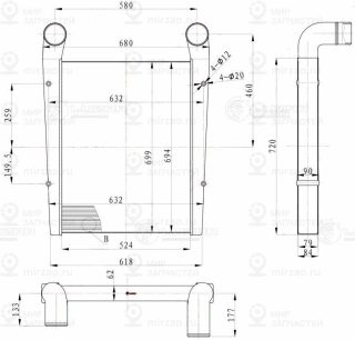 Интеркулер LUZAR LRIC1236
