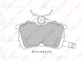 Комплект тормозных колодок (дисковый тормоз) LYNX BD3425