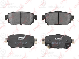 Комплект тормозных колодок (дисковый тормоз) LYNX BD5748