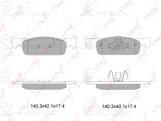 Комплект тормозных колодок (дисковый тормоз) LYNX BD6322