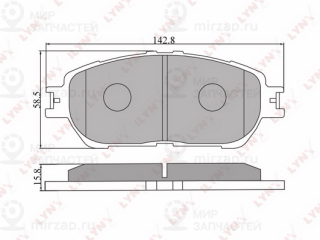 Комплект тормозных колодок (дисковый тормоз) LYNX BD7537