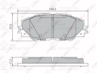 Комплект тормозных колодок (дисковый тормоз) LYNX BD7572