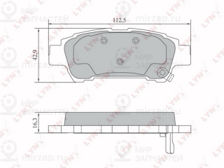 Комплект тормозных колодок (дисковый тормоз) LYNX BD7574
