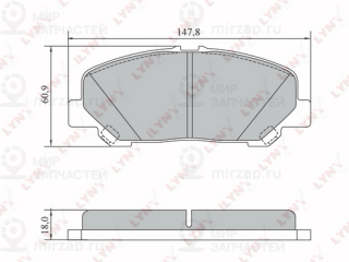 Комплект тормозных колодок (дисковый тормоз) LYNX BD7576