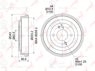 Тормозной барабан LYNX BM1069