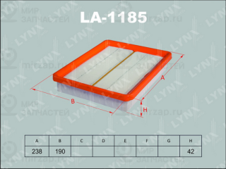 Фильтр воздушный LYNX LA1185