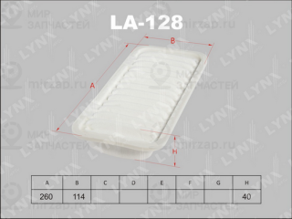 Фильтр воздушный LYNX LA128