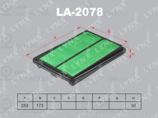 Фильтр воздушный LYNX LA2078