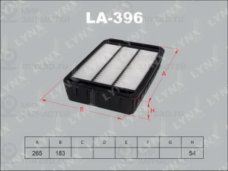 Фильтр воздушный LYNX LA396