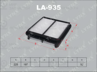 Фильтр воздушный LYNX LA935