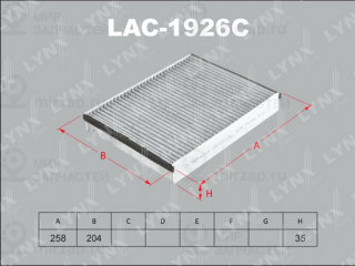 Фильтр салона LYNX LAC1926C