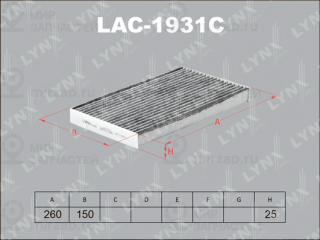 Фильтр салона LYNX LAC1931C