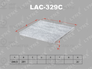 Фильтр салона LYNX LAC329C