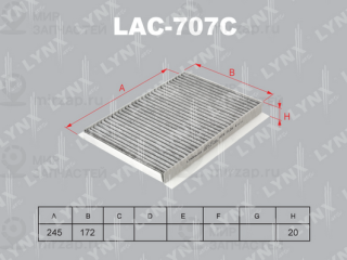 Фильтр салона LYNX LAC707C