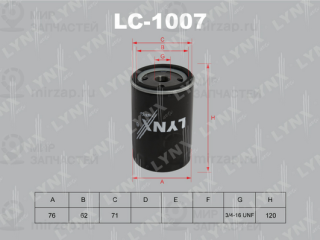 Фильтр масляный LYNX LC1007