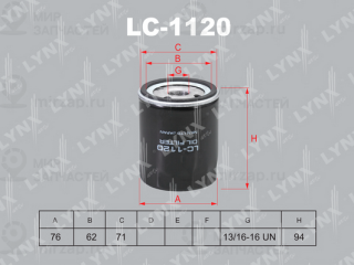 Фильтр масляный LYNX LC1120
