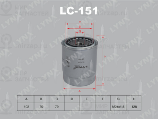 Фильтр масляный LYNX LC151