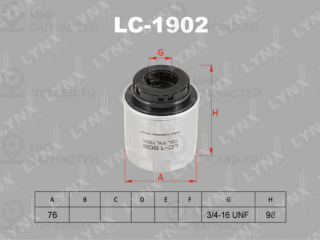 Фильтр масляный LYNX LC1902