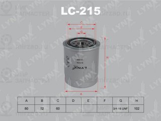 Фильтр масляный LYNX LC215