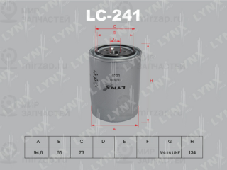 Фильтр масляный LYNX LC241