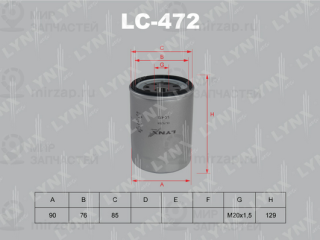 Фильтр масляный LYNX LC472