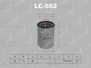 Фильтр масляный LYNX LC562