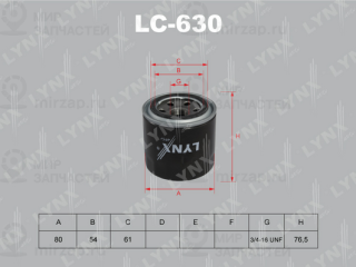Фильтр масляный LYNX LC630