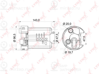Фильтр топливный LYNX LF164M