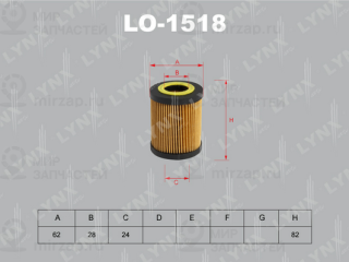 Фильтр масляный LYNX LO1518