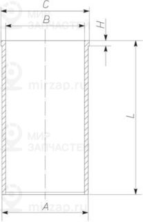 Гильза цилиндра MAHLE 029WV2500