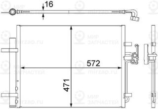 Конденсатор кондиционера MAHLE AC441000S
