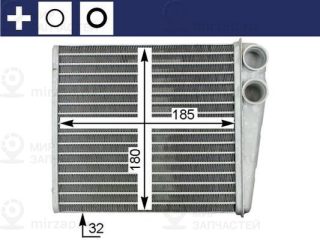 Теплообменник отопителя салона MAHLE AH208000S