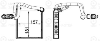 Теплообменник отопителя салона MAHLE AH252000S