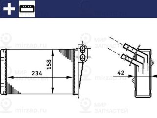 Теплообменник отопителя салона MAHLE AH73000S